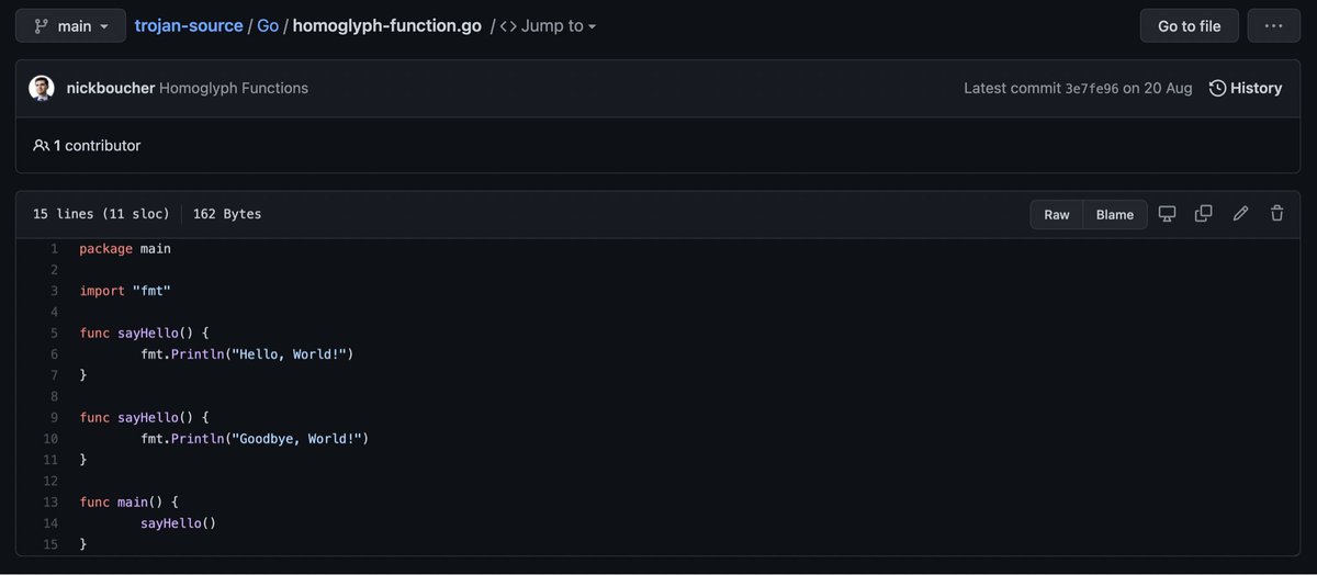 dreadcode's tweet photo. However, the homoglyph function example is not detected https://t.co/GvHbt5a4Hl