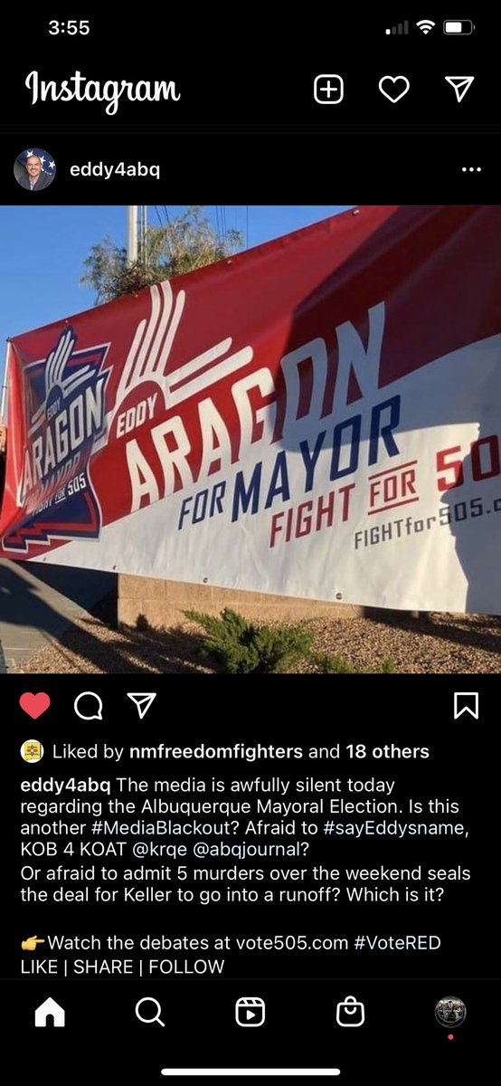 tgbsucks's tweet photo. Vote for @RockofTalk @RockofTalk_Chat #eddyaragon4abqmayor tomorrow! Tuesday, November 2 #saveAbq make a plan to get it done! https://t.co/vonDMWb1ho