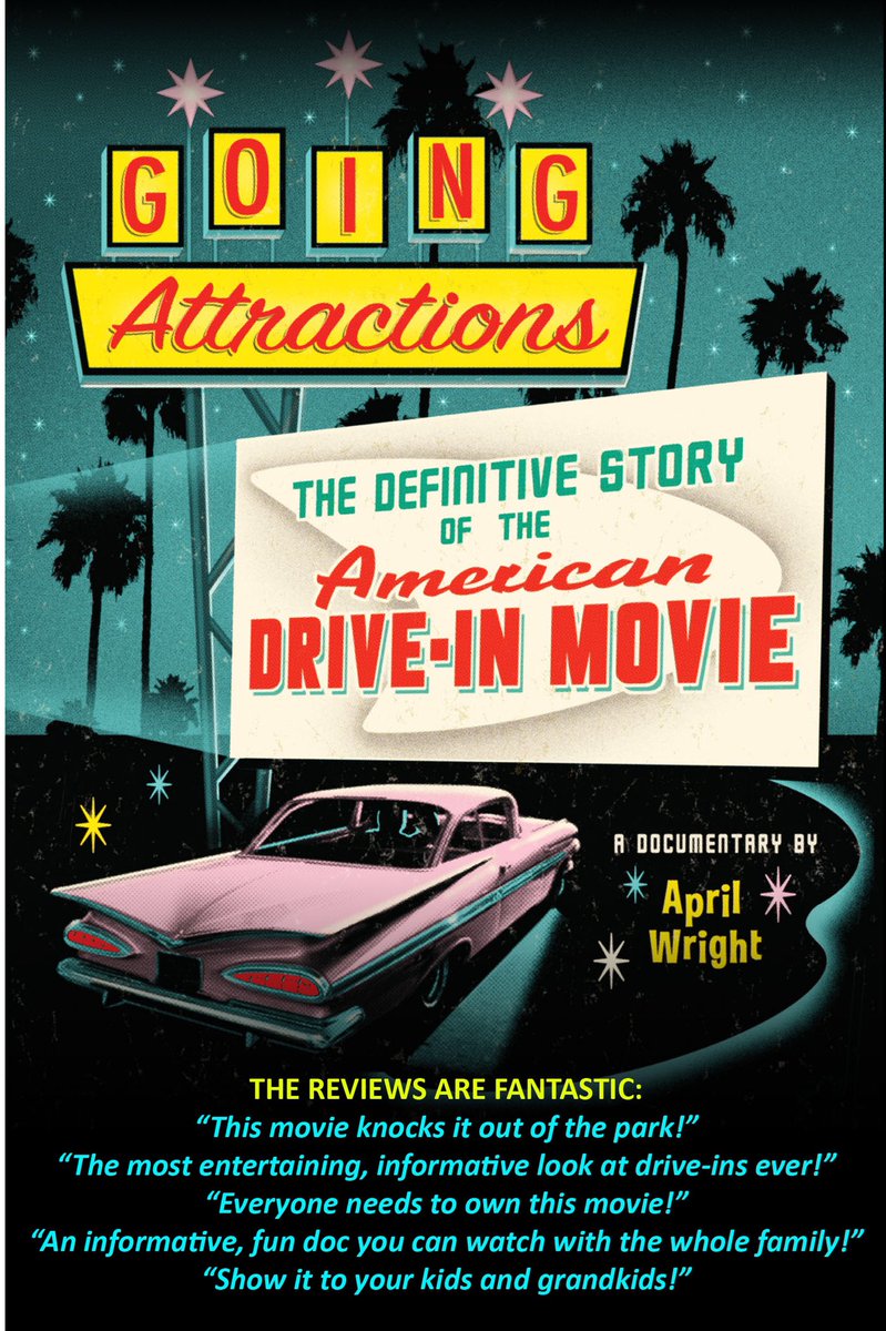 driveindoc's tweet image. Want to know all about drive-ins? “Going Attractions:The Definitive Story of the American Drive-in Movie” @VuduFans @GravitasVOD #driveinmovie #savethedrivein #retro #vintage #americana #movies #documentary vudu.com/content/movies…