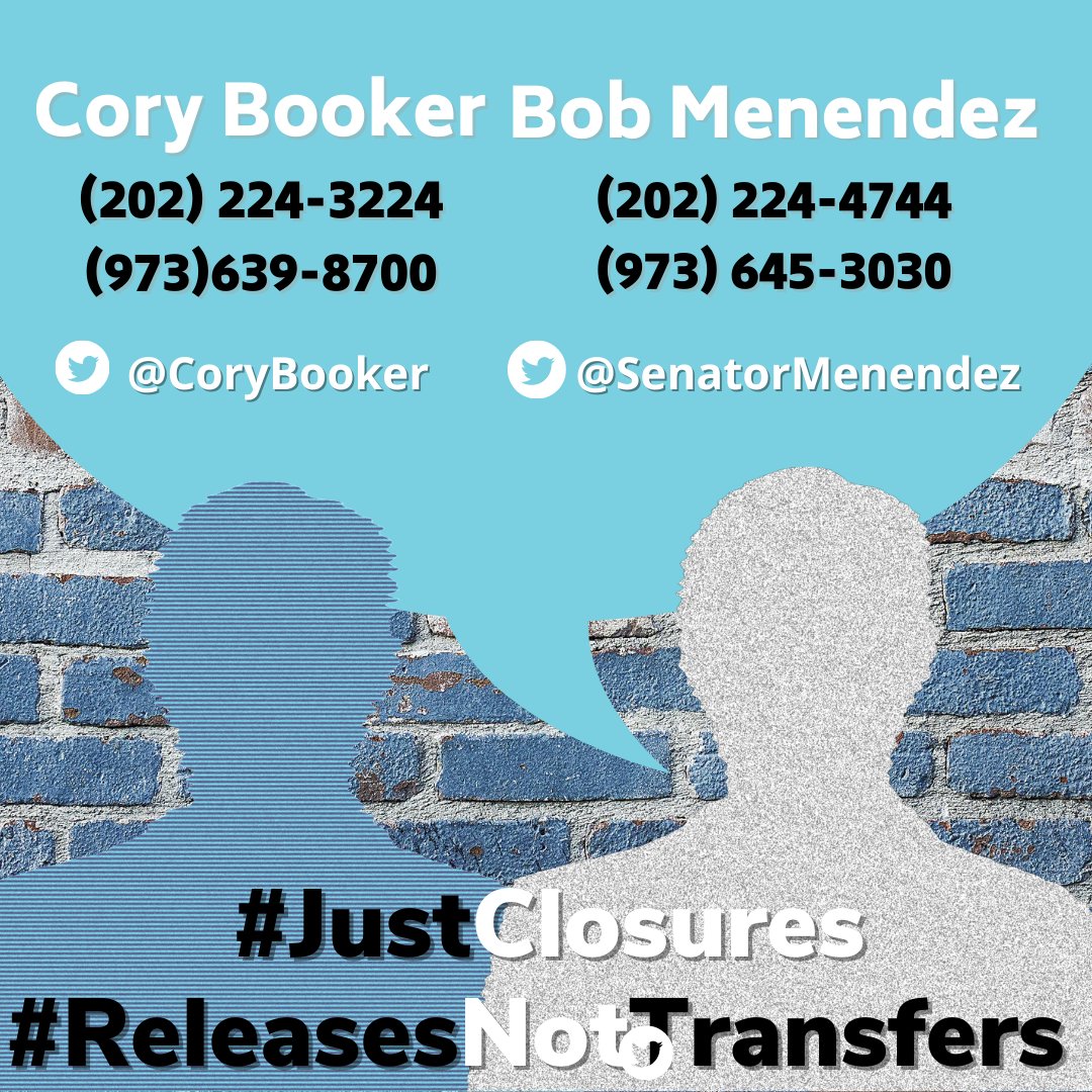 PaxChristiNJ's tweet photo. The people in ICE detention at the Bergen Jail could be transferred over 5 hrs away. Please share the video in this thread and call
@SenBooker and
@SenatorMenendez
#JustClosures of NJ's detention facilities means #ReleasesNotTransfers
#MigrationMonday #familiesbelongtogether https://t.co/CxnNis1CD0