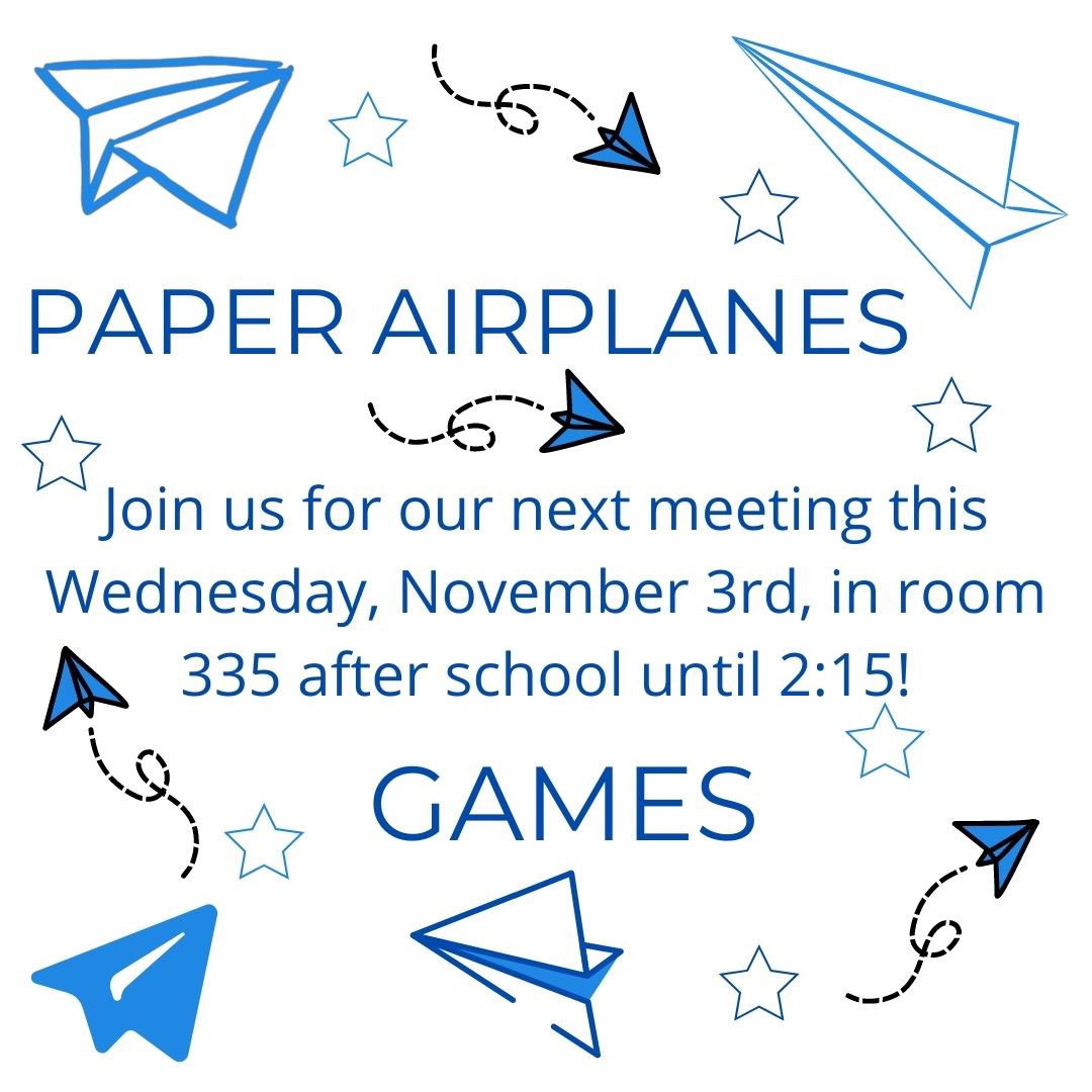 WaukeeBestBuddy's tweet photo. Come fly into our meeting on Wednesday and see if you can make your airplane go the farthest! https://t.co/zqhDpST96r