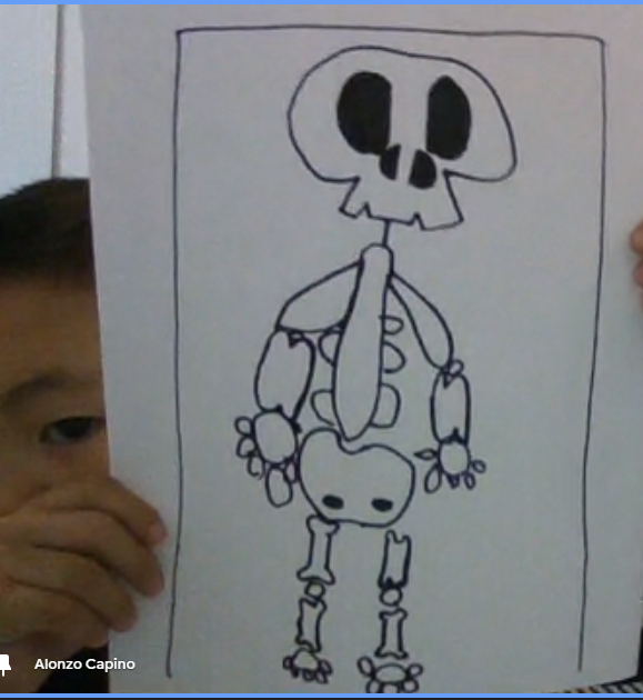 artwithmsyang's tweet photo. We did the bone X-ray drawing with our Kindergarteners today, it was a lot fun! #Learnyourbody #BCPSVLP https://t.co/jm9L1zd5wh