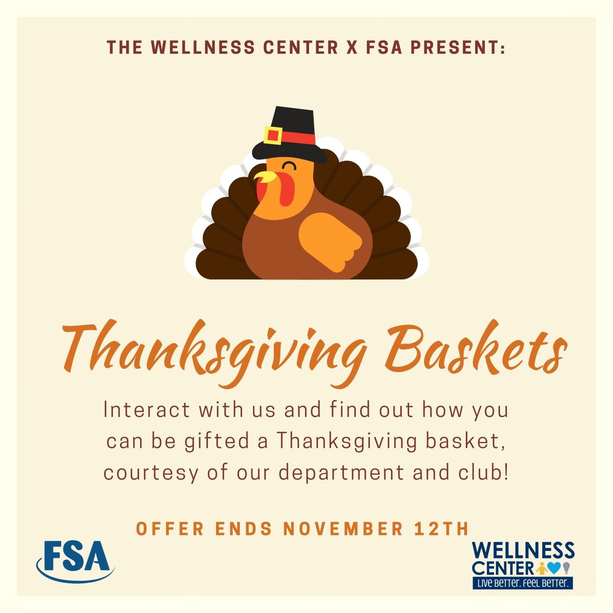 jjcwellness's tweet photo. In the spirit of giving back to our community, all students should have the opportunity to celebrate Thanksgiving. First 20 students to reach out will be eligible to be gifted a Thanksgiving basket! #MyJohnJay https://t.co/C3GD2uzkjH