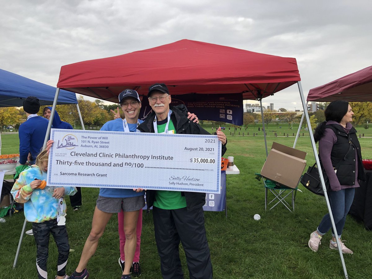 Honored and inspired to receive this generous grant for #sbrt #sarcoma research ⁦<a href="/CureSarcoma/">Sarcoma Foundation of America</a>⁩ #CLE race this weekend. Thank you <a href="/ThePowerofWill2/">The Power of Will</a> foundation!blessed to have great collaborators #CleClinicCancer #cleclinickids ⁦<a href="/CancerConnector/">Jake Scott</a>⁩ @petermeadeandersonphd