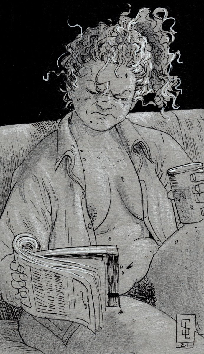 Slartzee's tweet photo. Ok, this tastes like shit
#slartzee #oc #halfnude #chubbygirl #curlyhair #boobies #tummy #comfy #messy #smoothie #character #pinup #foodee #freckles #ink #traditionalart #illustration https://t.co/qjsCFScm90