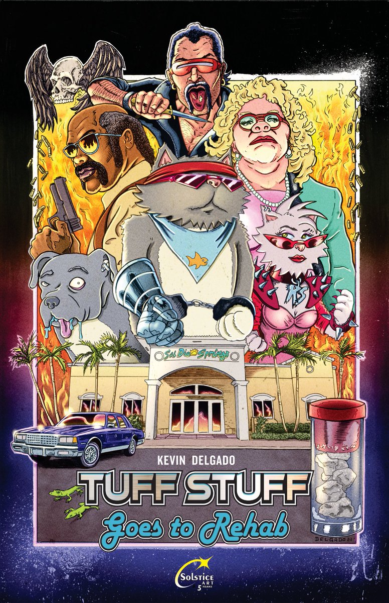 FrigidGiant's tweet photo. Here it is. The “A” cover for Tuff Stuff Goes to Rehab. This will be available via Kickstarter in gloss paper stock as well as holofoil. Stay tuned the Campaign is launching soon! #TuffStuff #TuffStuffcomic #tuffstuffgoestorehab #independentcomics #art #illustration #penandink https://t.co/nKSDk2LDQx