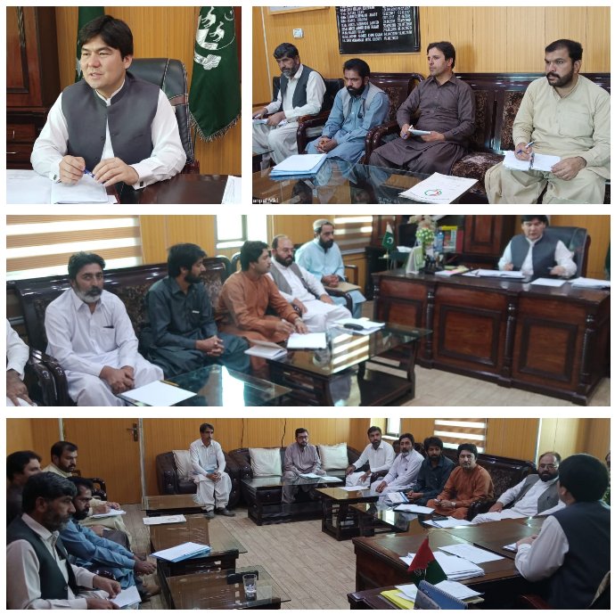 ڈپٹی کمشنر موسی خیل ڈسٹرکٹ ہیلتھ کمیٹی اجلاس کی صدارت کررہے ہیں۔اس موقع پر ڈسٹرکٹ ہیلتھ آفیسر، ایم ایس ڈی ایچ کیو،ڈسٹرکٹ اکاؤنٹ آفیسر،ڈی ایس ایم (پی پی ایچ آئی)، ڈپٹی ڈی ایچ او موسیٰ خیل، و دیگر آفیسران و اسٹاف نے شرکت کی۔
<a href="/ChiefSecretary/">Chief Secretary</a> <a href="/dpr_gob/">Govt. of Balochistan</a> <a href="/HealthDeptBlo/">Health Department Balochistan</a> <a href="/PPHIB_org/">People's Primary Healthcare Initiative  (PPHI-B)</a>