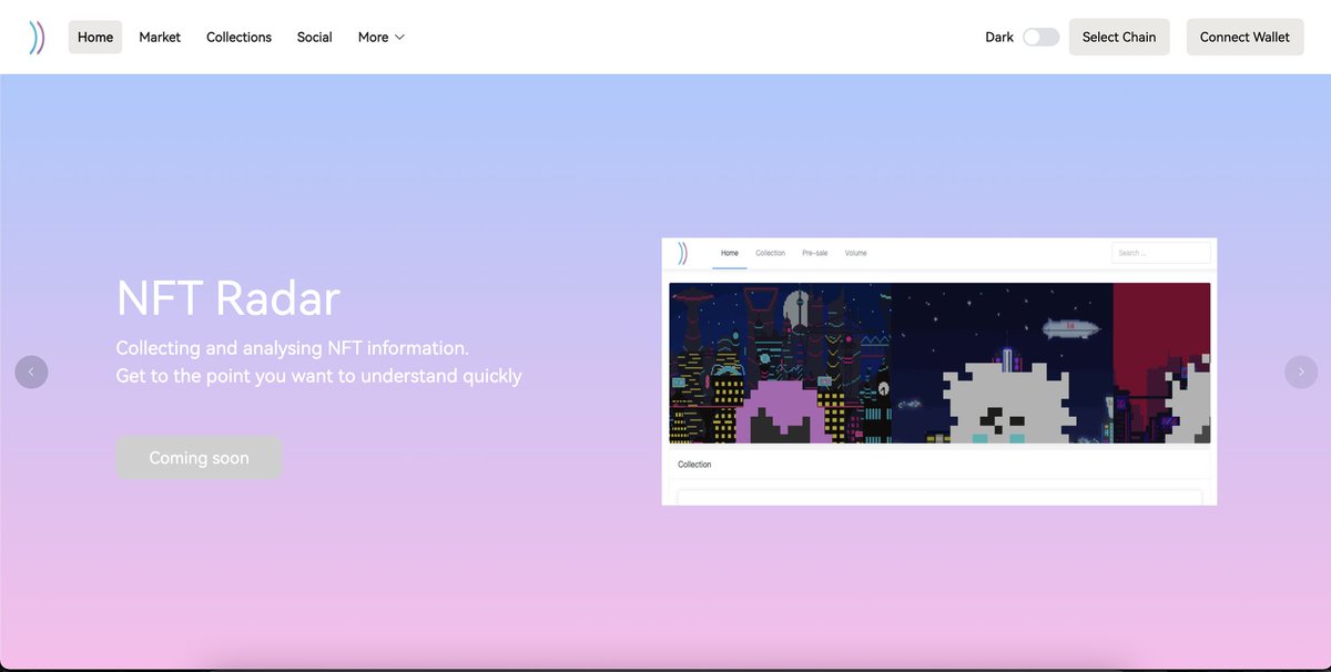 Hi, we have made a website update with a new logo and domain name. 
We are excited to share our new products, NFTSocial and NFTRadar.

(No white paper for now, focus on the products 😋)