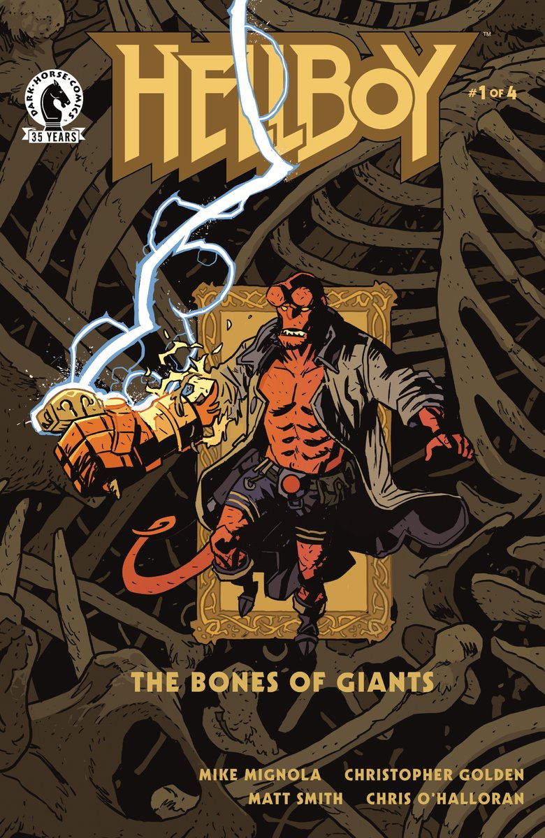 Hellboy finds Thor's hammer in @nerdist's exclusive preview of HELLBOY: BONES OF GIANTS, on sale this week from @DarkHorseComics.

https://t.co/uPkGMV3Imn 
