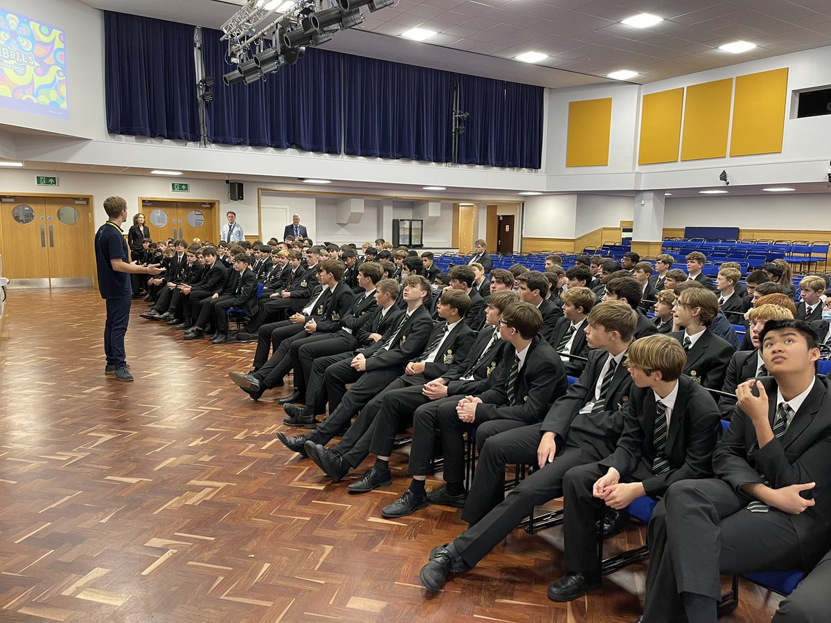 MiddleMtbs's tweet photo. Many thanks to Bobby @myoddballs for talking to Years 9,10 and 12 today. Hugely informative talk about testicular cancer, kicking off Movember and #mensmentalhealthmonth @MerchantsCrosby https://t.co/aytgjlwEWu