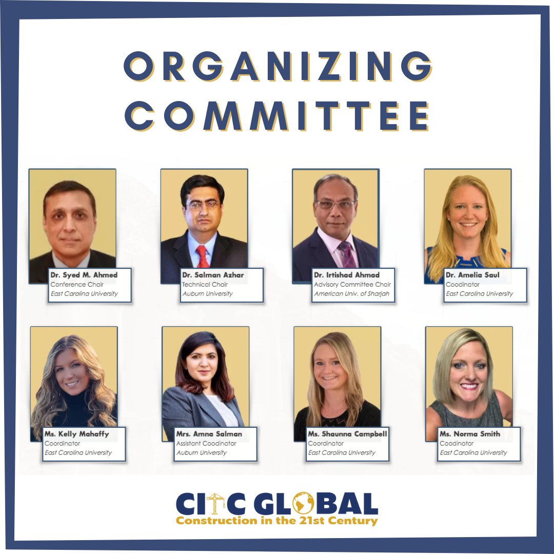 CITCConference's tweet photo. Meet our organizing committee! We are committed to making our 12th International Conference on Construction in the 21st Century in Amman, Jordan March 07-10, 2022 the best conference yet!
#CFP #construction #constructionconference #builtenvironment #constructionmanagement https://t.co/AfZxz7uGg3