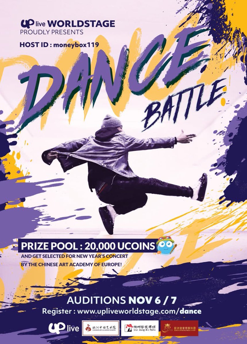 Are you a dancer? 🕺
Try out for our Dance Battle Nov 6/7! Prizes include U Coins and selected for our New Years concert! More info at upliveworldstage.com/dance