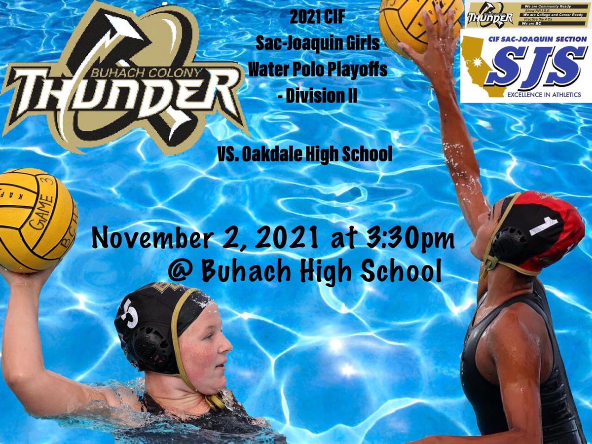 Let’s do this!  ⚡️🤽‍♀️⚡️🤽‍♀️  
Come out and support our Varsity Girls!!!
@BCThunderAD <a href="/BCHSASB/">BCHSASB</a> <a href="/MercedUHSD/">MercedUHSD</a>