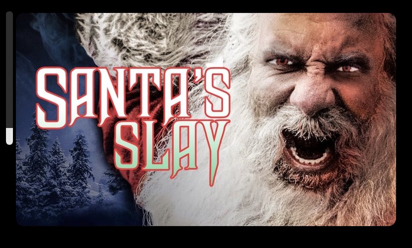 RT @WWEPeacockery: New today on Peacock: the 2005 movie “Santa’s Slay” starring Goldberg as a demonic Santa. https://t.co/NMcDzuNn40