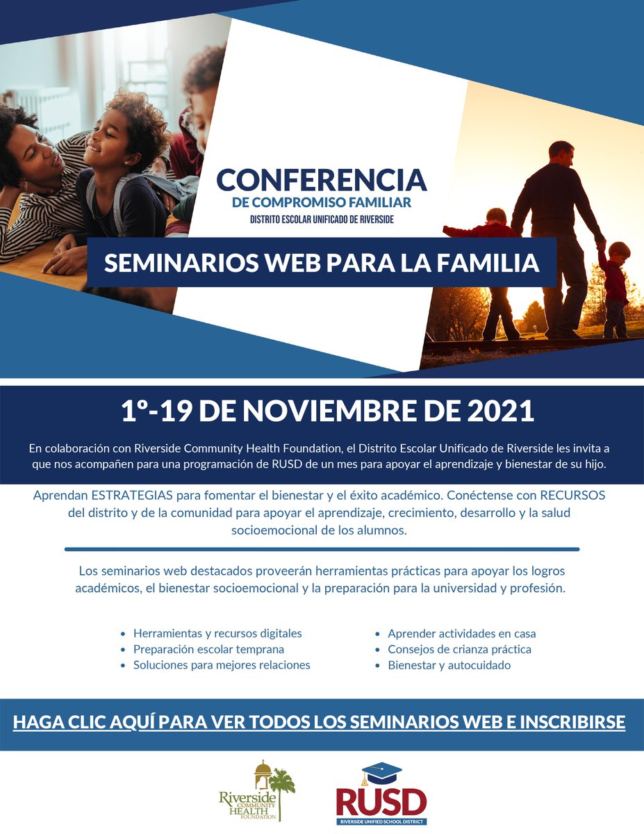 Virtual Family Engagement Summit Flyer English/Spanish: drive.google.com/.../1Vjfua5QHO…

Participants can register using the following links:
Family Engagement Summit English bit.ly/Family-Summit-…
Conferencia de compromiso familiar bit.ly/Conf-Familiar-…