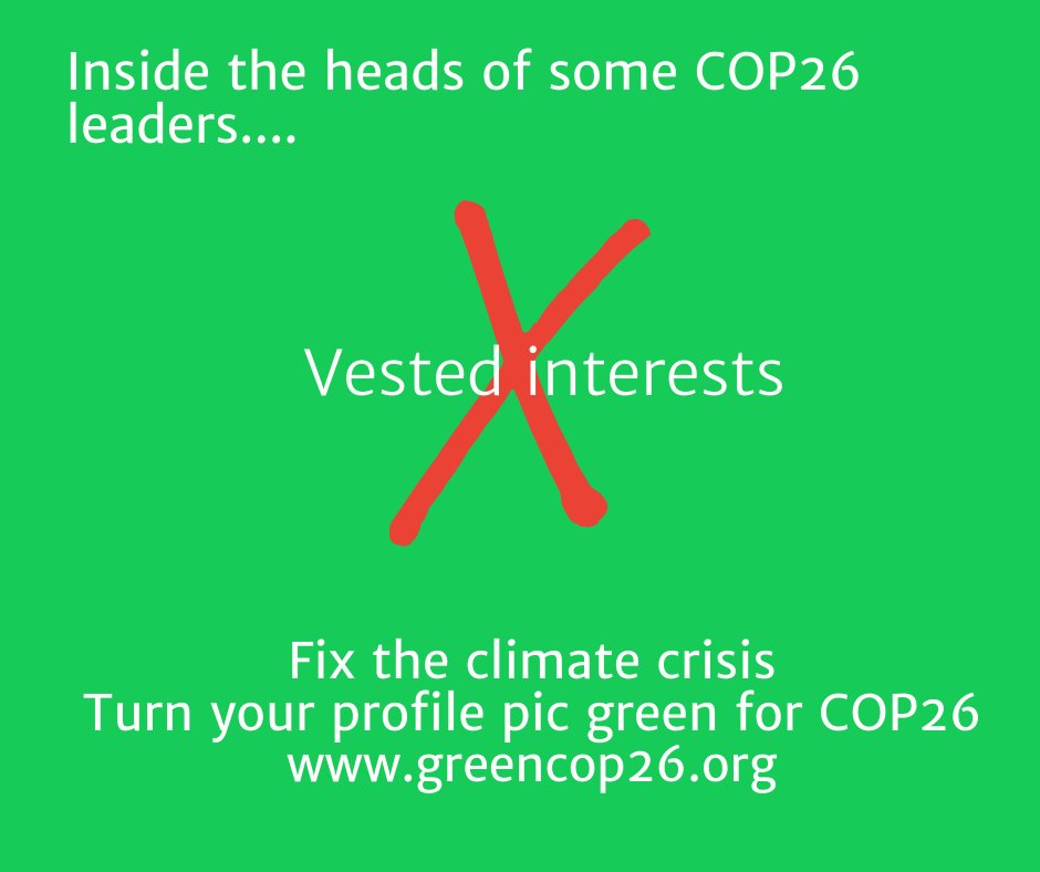 COP26 day 2 – get your voice heard, change your profile picture to something green, post something green #greencop26 #ClimateAction #FridaysForFuture #COP26 #turntheinternetgreen #greenprofilepic4cop26 #COPGlasgow 19.44 Helsinki time–COP26 UK score #COP26 476K tweets; Go, go, go! https://t.co/DnznHKHrJc
