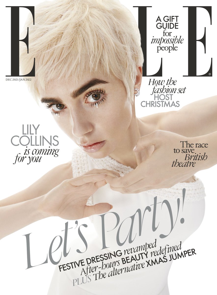 LilyCollinsSP's tweet photo. 📸: Lily Collins photographed for Elle UK (Dec 2021/Jan 2022) by Danny Kasirye. https://t.co/LdnIOVO8hx