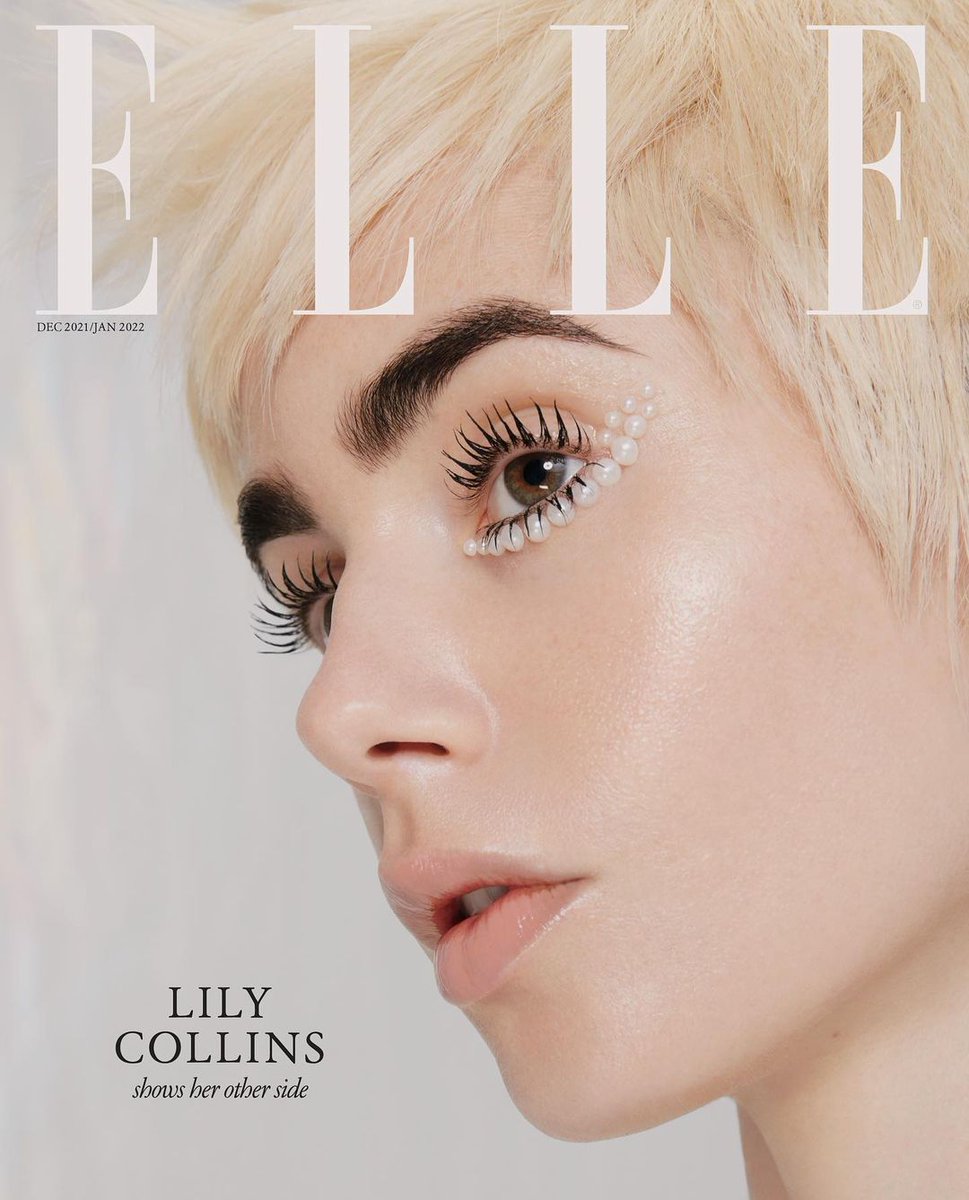 LilyCollinsSP's tweet photo. 📸: Lily Collins photographed for Elle UK (Dec 2021/Jan 2022) by Danny Kasirye. https://t.co/LdnIOVO8hx