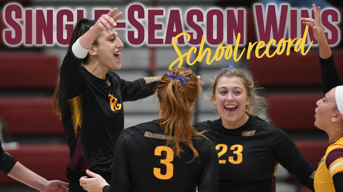 ICYMI, this weekend the <a href="/BUHuskiesVB/">BloomsburgVolleyball</a> team broke the program's record for wins in a single season with their 3-0 win over D'Youville on Saturday! The Huskies are currently 11-13 and on a playoff push in just their third year at BU! #Unleashed