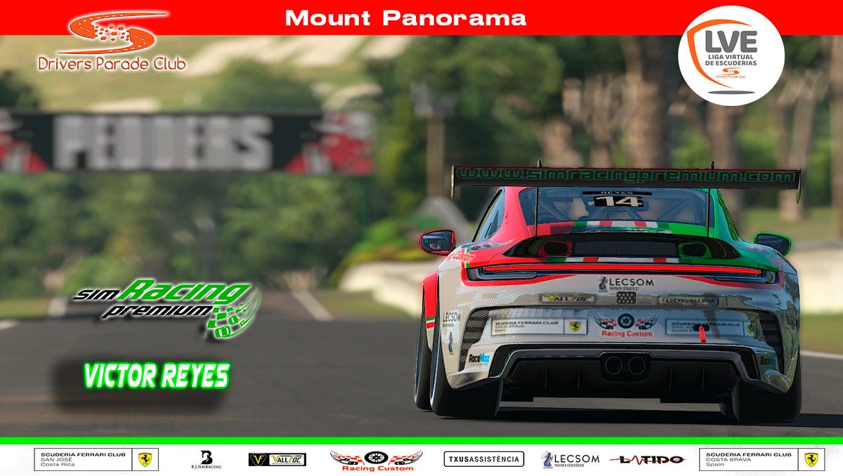 Día de carrera🏁🏁🏁

LVE de la <a href="/DriversparadeCb/">Drivers Parade Club</a>
2 División en Mount Panorama🇦🇺

<a href="/vreyesjr14/">VÍCTOR REYES</a>
<a href="/Farkasthelord/">A. Torres 'Farkas'</a>

⏰22:05h 
📺Retransmisión oficial twitch.tv/driversparadec…
⌚️Live Timing: livedpc.noflyarea.es