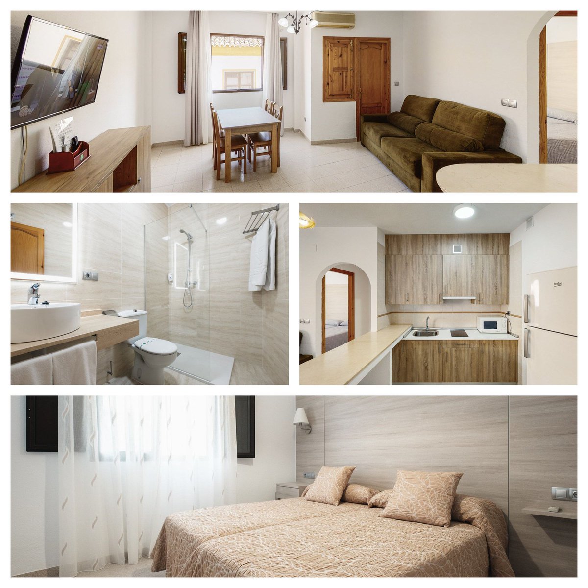 #APARTAMENTO DE 1 DORMITORIO! Nuestros Los #Apartamentos San Pedro disponen de salón con sofá-cama, cocina con frigorífico y lavadora, baño completo, TV, calefacción, lencería y menaje apropiado de cocina, comedor, aire acondicionado en el salón, garaje gratuito y WiFi gratuito.
