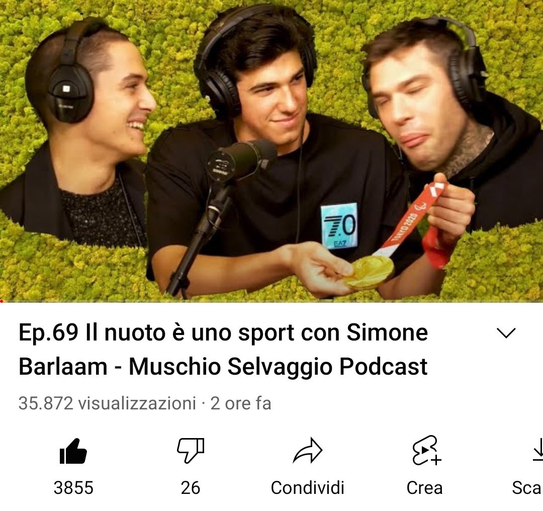 Simone Barlaam, nuotatore paralimpico, è l'ospite del nuovo episodio di Muschio Selvaggio! 

Queste iniziative sono importanti perché aiutano ad aumentare l'interesse di persone e brand nei confronti del movimento paralimpico 💪🏻

#muschioselvaggio
👉🏻 youtu.be/XBwVqfAYXBg