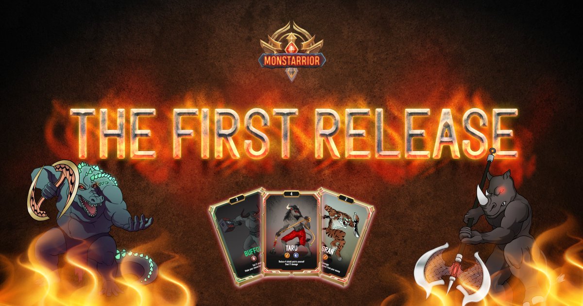We officially announce that the first version of Monstarrior has been released.

Everyone can visit play.monstarrior.io to start participating in the game.

#monstarrior #nftgame #playtoearn #wax