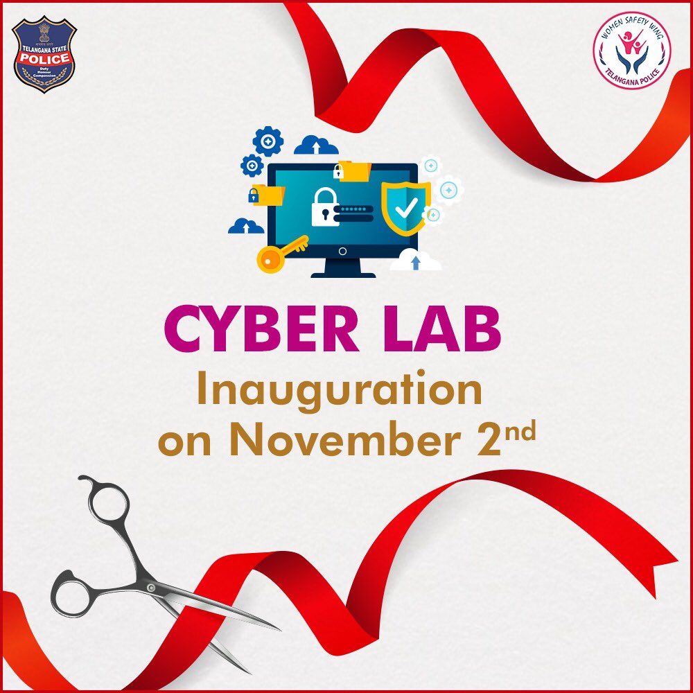 tg_womensafety's tweet photo. To upgrade the skills of Investigating officers to deal with rising cybercrimes against women and child, 'SHECyberLab' is being set up.
#SHECyberLab #SHECyberLabInauguration @TelanganaCMO @TelanganaDGP @SwatiLakra_IPS @SumathiIPS @hydcitypolice @cyberabadpolice @RachakondaCop https://t.co/L4rrcwBNbx