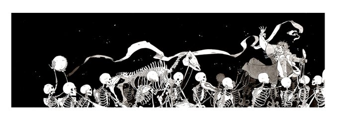 A parade and their king 👑
Last illustration for my OCtober. 