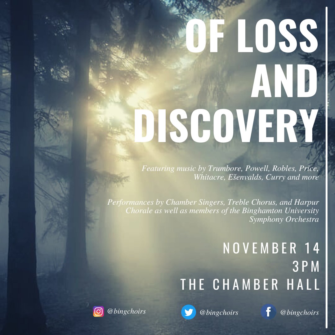 bingchoirs's tweet photo. Binghamton University Choirs present a concert reflecting on the challenges of the year just past and the possibilities of the year ahead, featuring music by Trumbore, Whitacre, Robles, Ešenvalds, Lauridsen, and more, including Jessica Curry's Everybody's Gone to the Rapture. https://t.co/XUV2R4tnKl