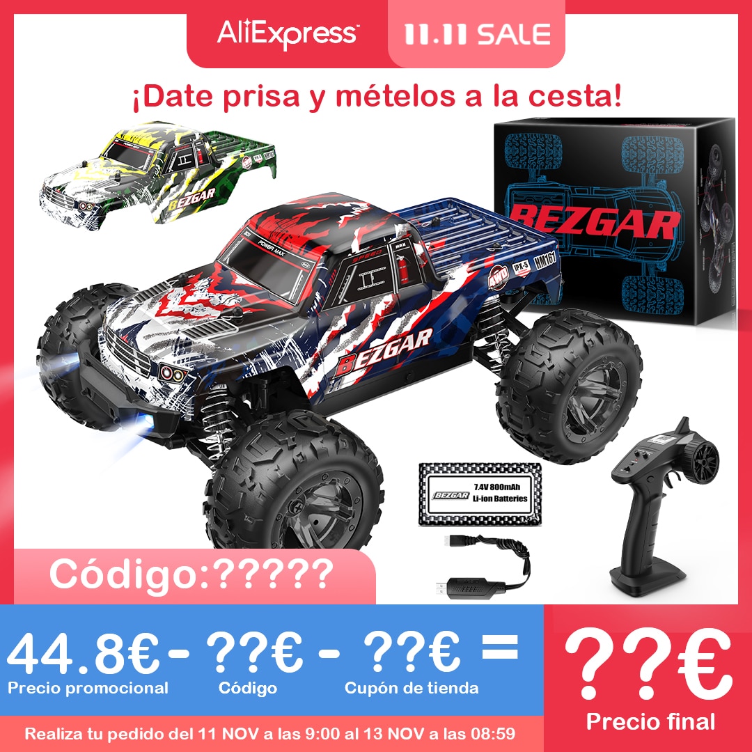ChollosXpress's tweet photo. 📡BEZGAR-coche todoterreno a Control remoto para niños y adultos
vehículo de radiocontrol con escala 1:16, 40 Km/h, tracción a las 4 ruedas, con batería, HM161 

🚫 Antes: 129,97 💶
✅ Precio 103,96 💶(-20%)

🔗 Más info: https://t.co/mjkszdqijO https://t.co/dXKivF7Gdn