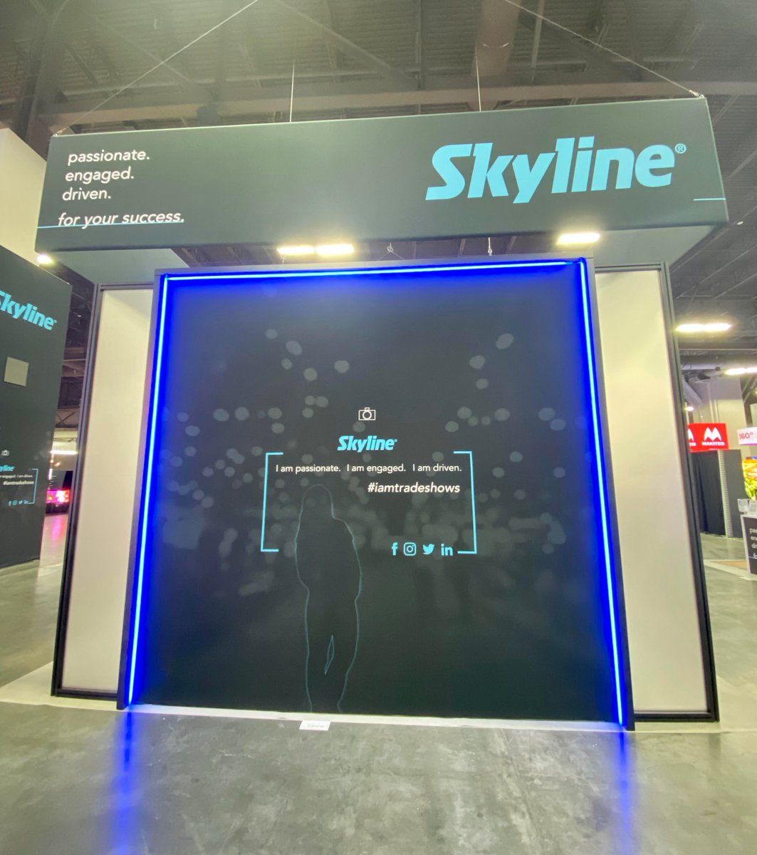 Skyline is here and excited to see you in person at #EXHIBITORLIVE!  Stop by booths 1033 &amp; 1133 to see how we can help make your trade shows be a success.

Also, make sure to get a photo at our booth and use the hashtag #iamtradeshows!

#ImGoingLive #tradeshows #eventprofs