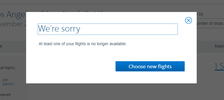 PugMama27's tweet photo. @AmericanAir Still getting this message when I try to change my flight, but the flight I want keeps showing up in the list of flights I can choose from. Please help. I really need to change this flight. https://t.co/odP6pfPwXC