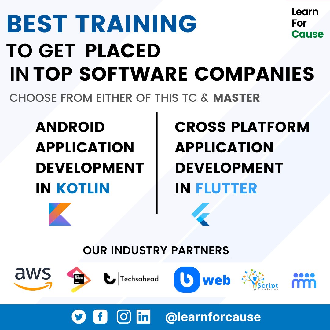 LearnForCause's tweet photo. We're back with our App Development Camp for this fall season 2021. 
The App Development online training will facilitate and boost your journey right from the fundamentals of UI to building full-fledged live applications Rocket

Register Now: https://t.co/7tqCYI7hTQ https://t.co/ATNOu7vW0t