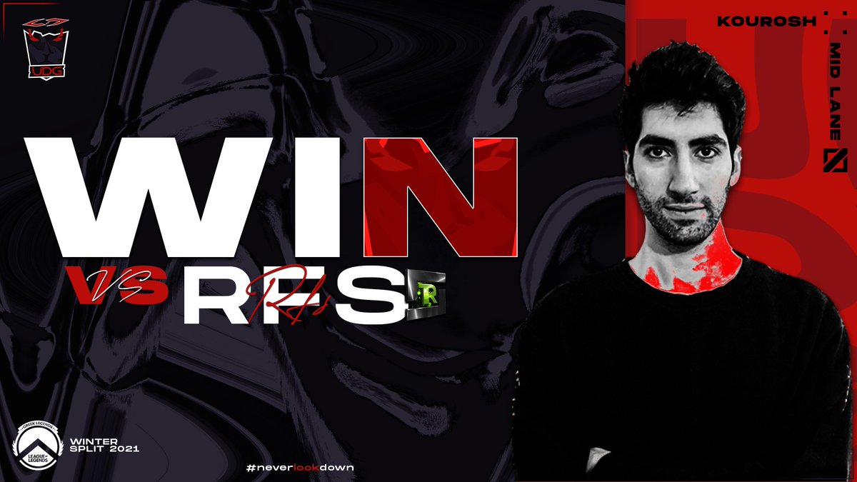 UmbraDivinus's tweet photo. Win against @Team_Refuse 
GG WP guys!

Designed by @therealtirtis 
#NeverLookDown #UDGHype https://t.co/HwImQi2oIH