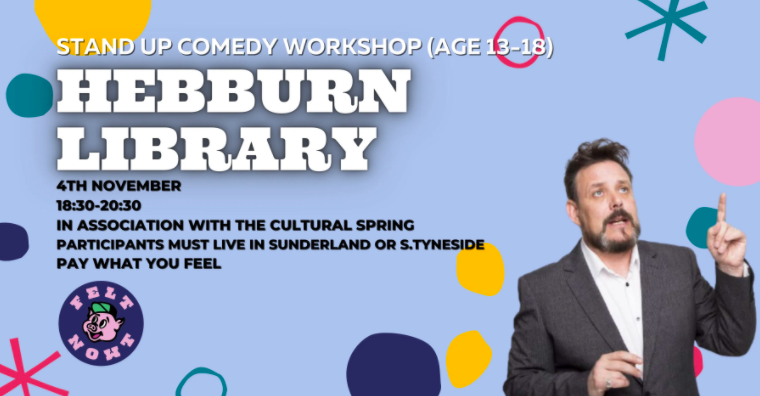 FeltNowt's tweet photo. We're running a workshop to help you develop your comedy skills. You can learn more about the art stand-up comedy from those who do it in the best 🎤

This 2 hour workshop is for 13-18 year olds, this Thurs and it's pay what you feel! More info - https://t.co/DXefYUa9QZ https://t.co/TRth3y915L