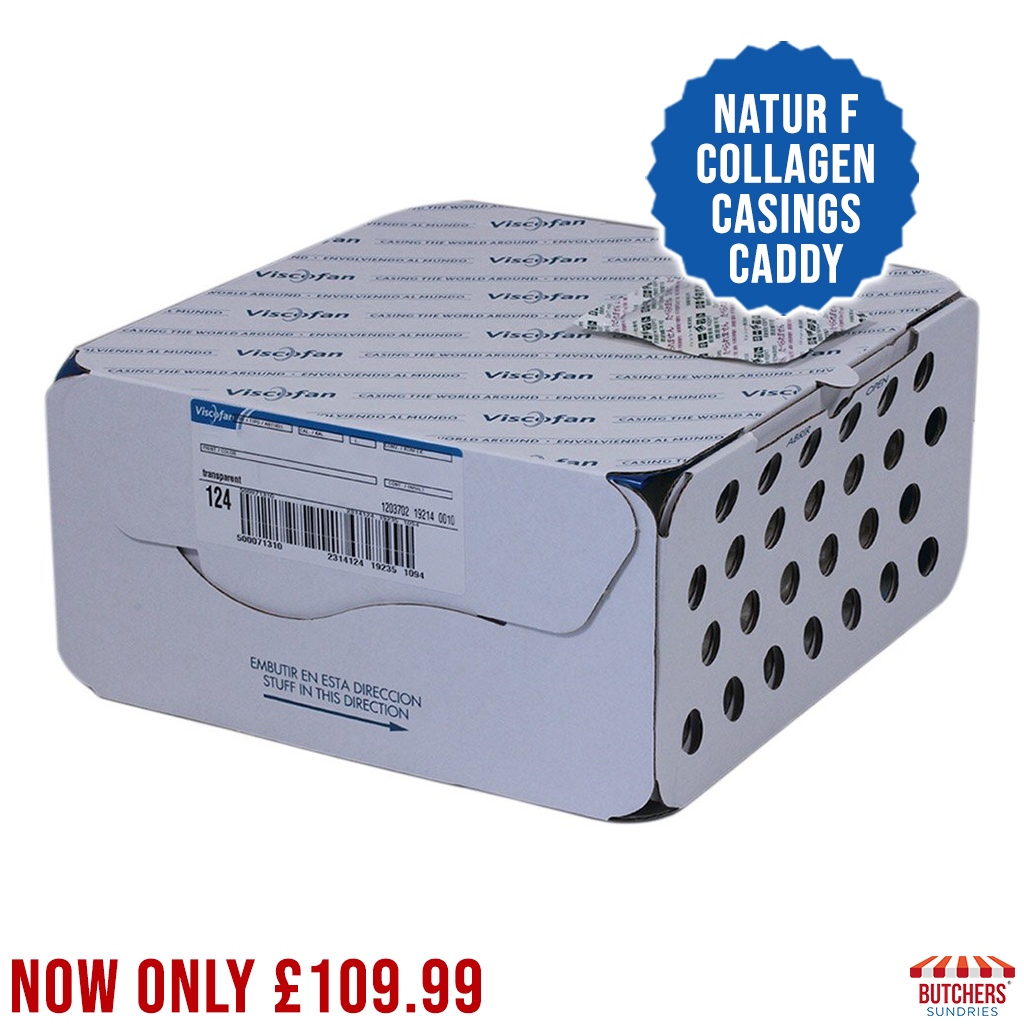 ButchersSundrie's tweet photo. 🎉  REDUCTION 🎉⁠
⁠
Now available at just £109.99, our Natur F 30mm Casing Caddy has been reduced for a limited time only!*⁠
⁠
Shop Natur F Collagen Casings Online at https://t.co/KQjG3A9wHT
⁠
*Please Note: This product has a short shelf life hence reduced price.⁠ https://t.co/hHvWzXLi0N