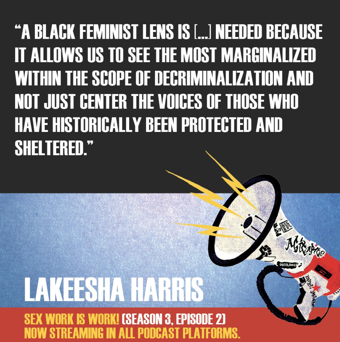wefightandwin's tweet photo. When We Fight, We Win!: The Podcast - Sex Work Is Work! 

We hear from #LakeeshaHarris of @WWAVinc &amp; from sex workers who testified in support of HB67 to decriminalize sex work in Louisiana, the first time such a bill has been heard by the state legislature.

#HB67

@AgitArte https://t.co/BjuDUW8Kbs