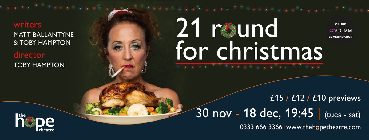 21roundforxmas's tweet photo. Now Halloween👻 is out the way we can crack open the eggnog and Baileys...! 

21 ROUND FOR CHRISTMAS is coming to @TheHopeTheatre for 3 weeks only this December! 

Limited £10 tix available for previews 30 Nov &amp; 1 Dec, 7:45pm

🎟️👉https://t.co/EjmOtsUqNO https://t.co/WmeIYaL3Yo
