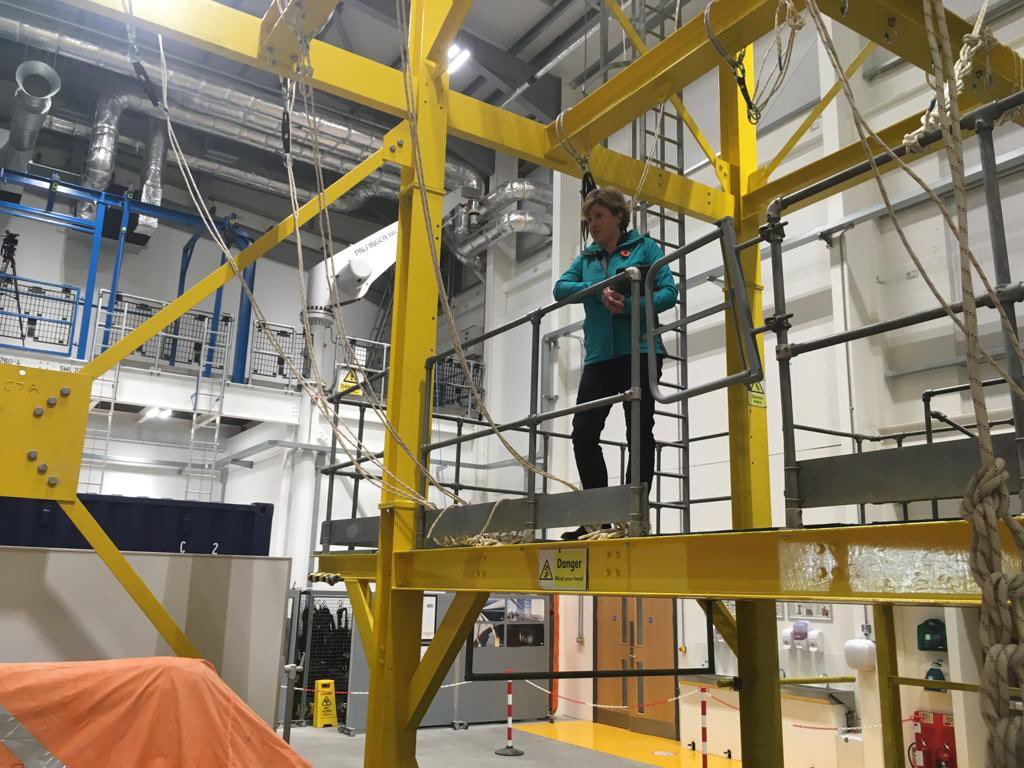 susiefowlerwatt's tweet image. Rehearsing for our #Cop26 special @bbclookeast tonight. We are at #eastcoastcollege where they train people for the windfarm industry