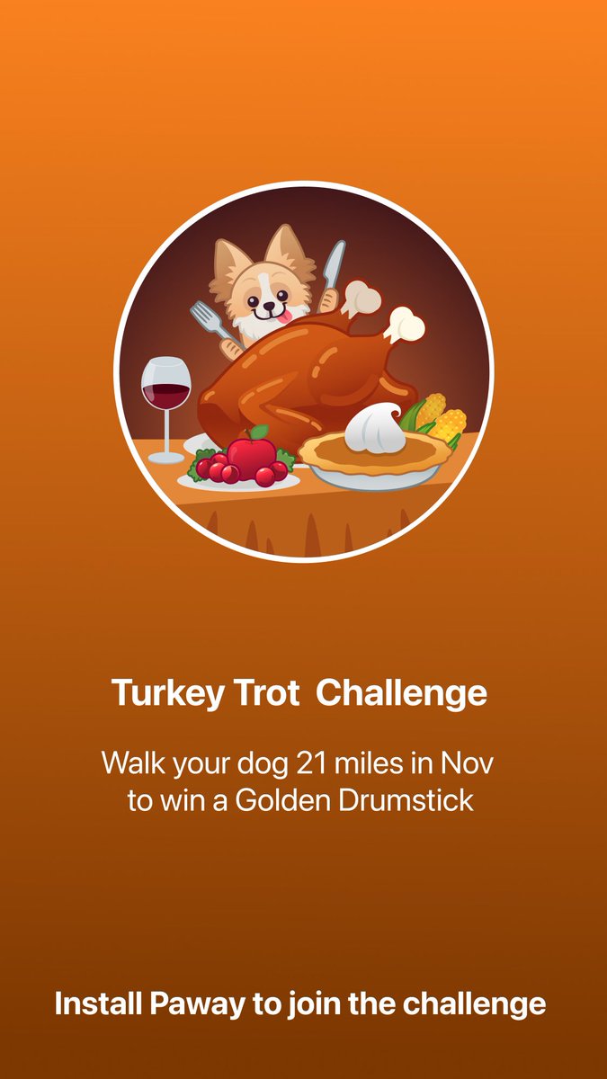 Paway_App's tweet photo. Happy November. Time to get ready for the Turkey Trott. #November1st #November #turkeytrott #paway https://t.co/WXkaZz4NC8