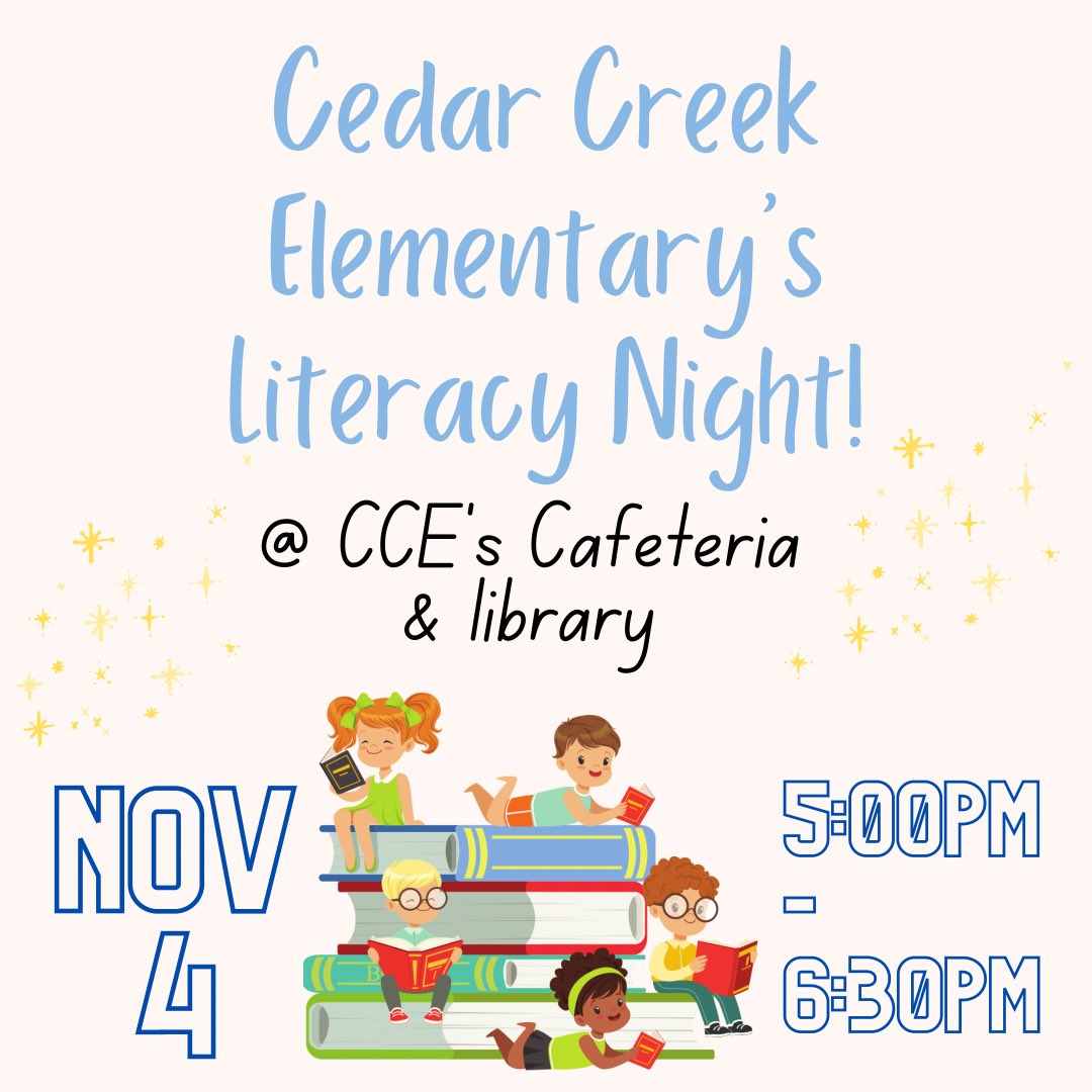 CCEBISD's tweet image. We have #cce #bookfair going on this week! Students will go during their library time. Don’t forget to join us for Literacy night on Thursday!