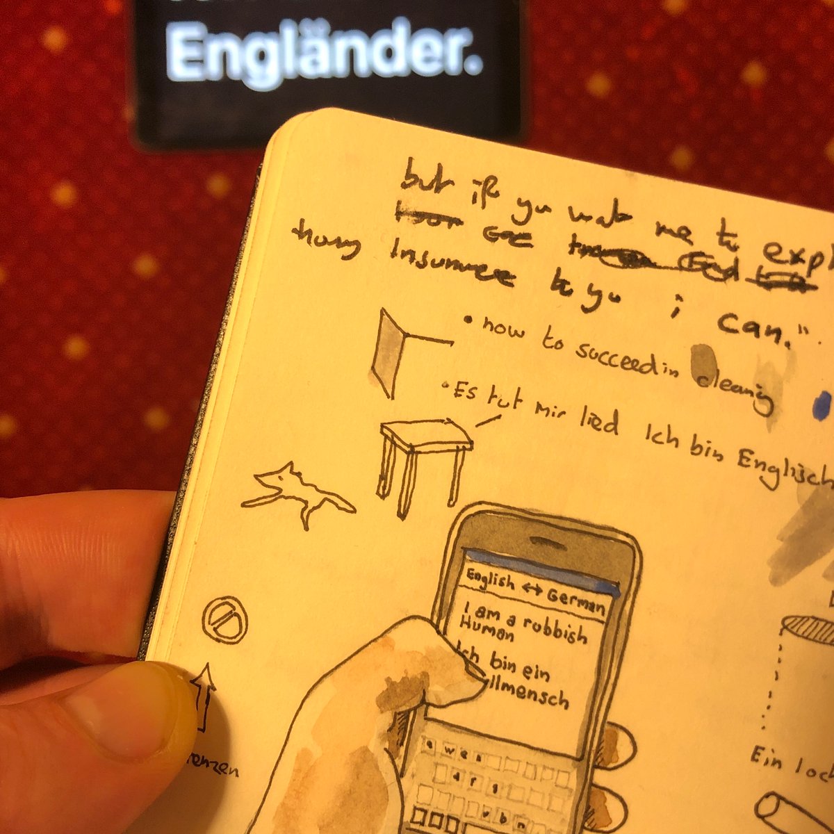 mrkimnoble's tweet photo. Ich bin in sodding Deutschland with google translate. Mein deutsch ist scheiße . @spielart_muc #deadsquirrel #estutmirleid #lullabyforscavengers https://t.co/IslN2yByf4