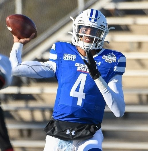 NCAAFNation247's tweet photo. Georgia State QB Cornelious Brown IV has entered the Transfer Portal https://t.co/0SvNeJbZRn