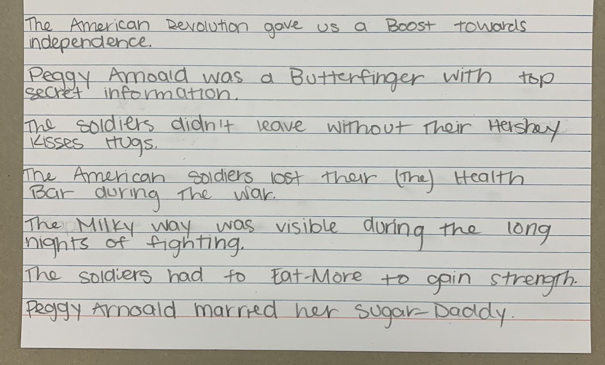 RobFinkill's tweet photo. Ss did the #candybarchallenge to review the American Revolutionary War! https://t.co/rW9llrMy8k