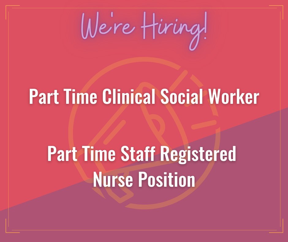 Join the growing NFN family! We're hiring a Part Time Licensed Clinical Social Worker and a Part Time Staff RN Position. To read more about qualifications, details of the positions, and how to apply, please go to buff.ly/3CEvMcU. 

We can't wait to meet you!