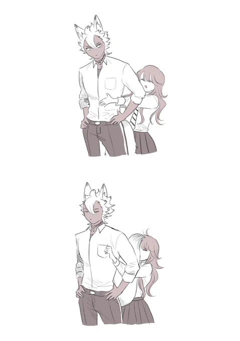 ちょっかい出すジャク監♀(⚠️顔あり) 