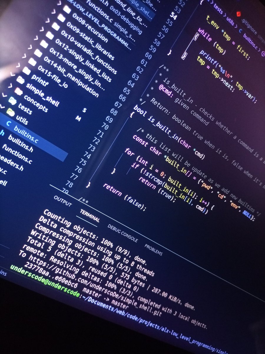 NoukpoArsene's tweet photo. #Day032 to #Day033
Still making my own Mini shell project in C :
- learned more about linked lists ;
- wrote more builtins (cd, pwd, env)
I update my @github repos as I move on : https://t.co/65dqxfDBbU
#100DaysOfCode #programming #c #alx_se https://t.co/jokDkMaHF1