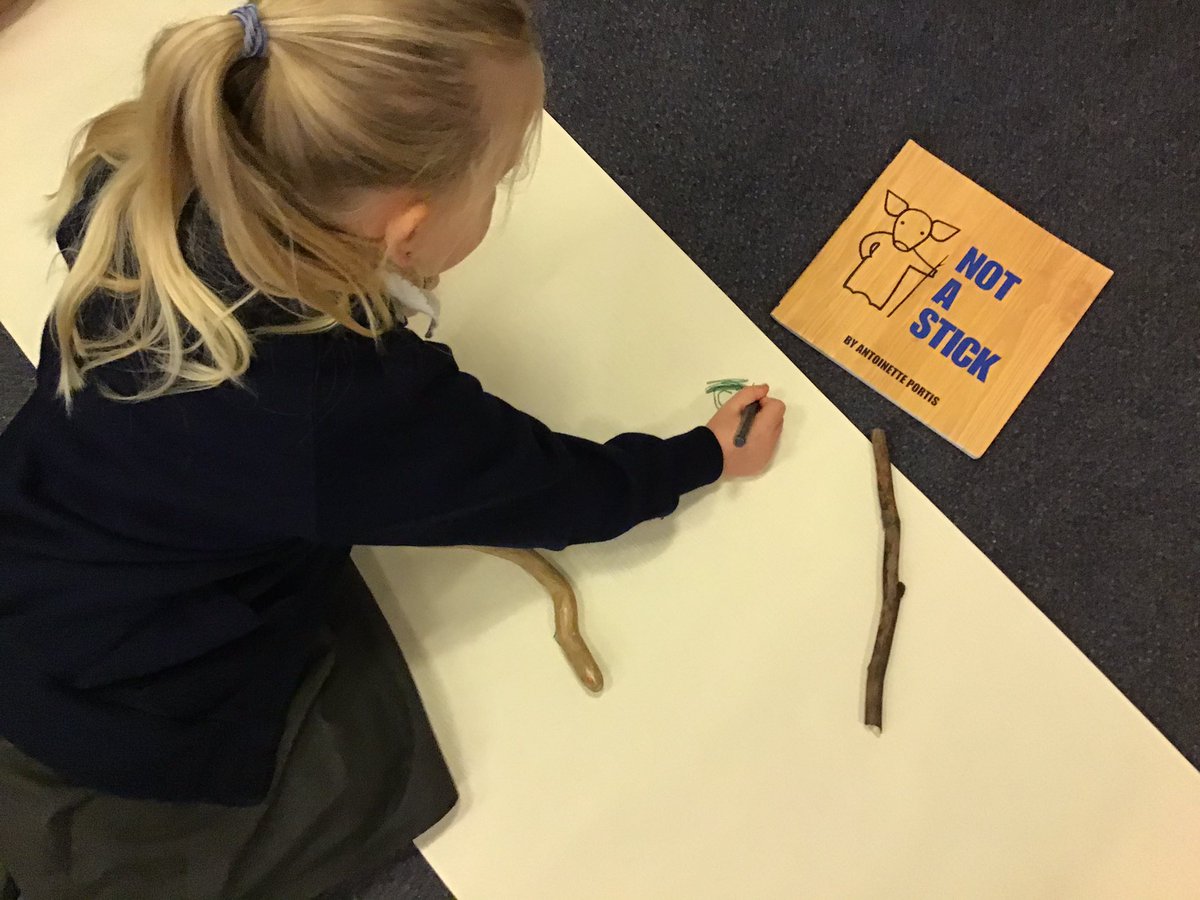 EYFSStMargaret1's tweet image. This is not a stick .....can you guess what is? Imagine the possibilities just like we did in reception today #qualitytexts #eyfs #creativityineyfs #reception #markmaking