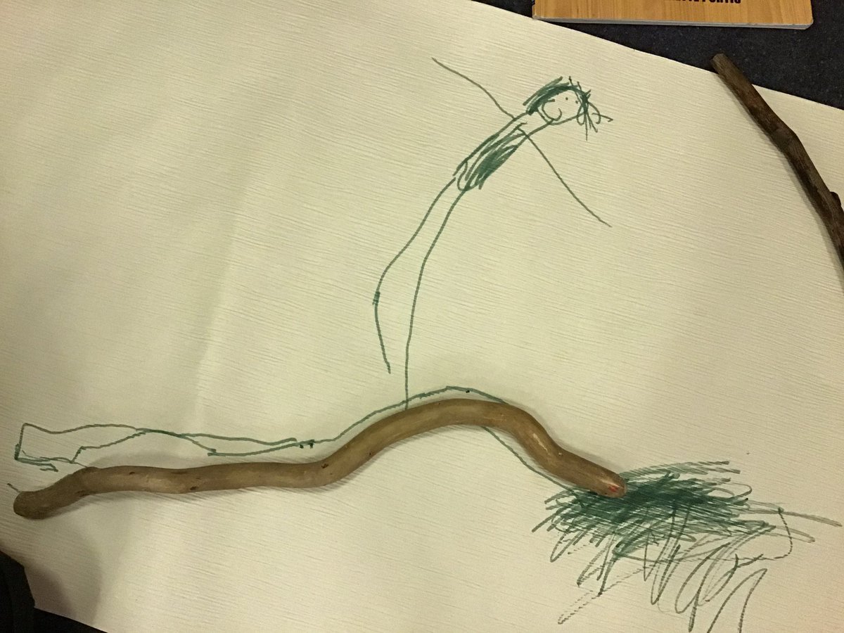 EYFSStMargaret1's tweet image. This is not a stick .....can you guess what is? Imagine the possibilities just like we did in reception today #qualitytexts #eyfs #creativityineyfs #reception #markmaking